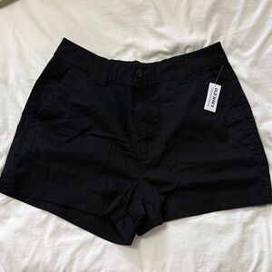 Old Navy Women's Black High Rise Chino Shorts